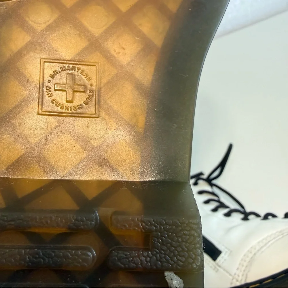 Dr. Martens 1460Y Combat Boots Women Size 6 Zipper Up Leather Bouncing Sole - Picture 11 of 14